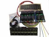 Switch Panel - Model 8001 - Dash Mount - 8.75 x 2.375 in - 8 Flat Switches - Fused - Indicator Lights - Relay Board / Wiring Included - Black Panel - Kit thumbnail 1