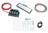 Switch Panel - Model 8003 - Dash Mount - 8.75 x 2.375 in - 8 Flat Switches - Fused - Indicator Lights - Relay Board / Wiring Included - Carbon Fiber - Kit thumbnail 1