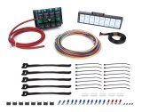 Switch Panel - Model 8003 - Overhead Mount - 8.75 x 2.375 in - 8 Flat Switches - Fused - Indicator Lights - Relay Board / Wiring Included - Carbon Fiber - Kit thumbnail 1