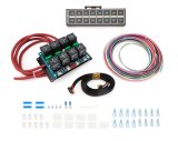 Switch Panel - Model 8004 - Dash Mount - 8.75 x 2.375 in - 8 Flat Switches - Fused - Indicator Lights - Relay Board / Wiring Included - Carbon Fiber - Kit thumbnail 1