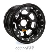 Wheel - 33-Series - 13 x 8 in - 3.000 in Backspace - 4 x 4.25 in Bolt Pattern - Beadlock - Steel - Black Powder Coat - Each thumbnail 1