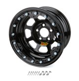 Wheel - 53-Series - 15 x 8 in - 1.000 in Backspace - 5 x 5.00 in Bolt Pattern - Beadlock - Steel - Black Powder Coat - Each thumbnail 1