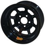 Wheel - 56-Series - 15 x 8 in - 3.000 in Backspace - 5 x 5.00 in Bolt Pattern - Steel - Black Powder Coat - Each thumbnail 1