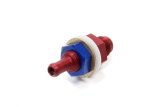 Fitting - Bulkhead - Straight - 6 AN Male Bulkhead to 5/16 in Hose Barb - Aluminum - Red Anodized - Each thumbnail 1