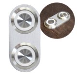 Switch Panel - Daytona - 2 x 2 in Oval - 2 Momentary Toggle - Indicator Lights - Aluminum - Polished - Universal - Each thumbnail 1