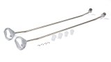 Door Prop - 16.5 in Long - Aluminum / Steel - Natural / Polished - Pair thumbnail 1