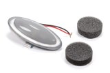 Interior Light - LED Courtesy Light - Oval - 3-1/2 in Wide x 1-1/2 in Tall x 3/4 in Depth - White Lens - Aluminum Bezel - Polished - Each thumbnail 1