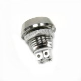 Push Button Switch - Momentary - 12V - Spade Terminals - Aluminum - Natural - Each thumbnail 1