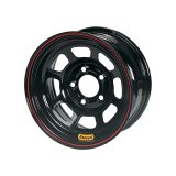Wheel - 8 Spoke D-Hole - 14 x 7 in - 2.000 in Backspace - 5 x 4.50 in Bolt Pattern - Steel - Black Powder Coat - Each thumbnail 1