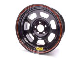 Wheel - 8 Spoke D-Hole Lightweight - 14 x 7 in - 4.000 in Backspace - 5 x 100 mm Bolt Pattern - Steel - Black Powder Coat - Each thumbnail 1