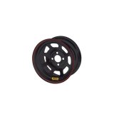 Wheel - 8 Spoke D-Hole Lightweight - 14 x 7 in - 3.000 in Backspace - 4 x 4.50 in Bolt Pattern - Steel - Black Powder Coat - Each thumbnail 1