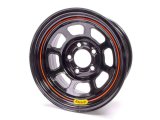 Wheel - 8 Spoke D-Hole Lightweight - 15 x 10 in - 4.500 in Backspace - 5 x 5.00 in Bolt Pattern - Steel - Black Powder Coat - Each thumbnail 1