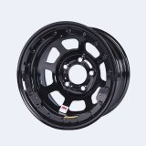 Wheel - D-Hole Beadlock - 15 x 8 in - 3.000 in Backspace - 5 x 5.00 in Bolt Pattern - Beadlock - Steel - Black Powder Coat - Each thumbnail 1