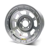 Wheel - D-Hole Beadlock - 15 x 8 in - 4.000 in Backspace - 5 x 4.75 in Bolt Pattern - Beadlock - Steel - Silver Powder Coat - Each thumbnail 1
