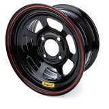 Wheel - D-Hole Lightweight - 13 x 7 in - 4.000 in Backspace - 4 x 4.50 in Bolt Pattern - Steel - Black Powder Coat - Each thumbnail 1