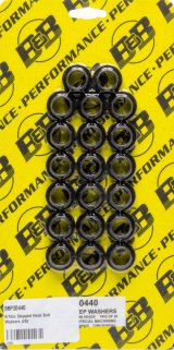 Head Bolt Washer - 0.995 in OD - 0.563 in ID - 0.685 in Insert OD - 0.195 in Thick - Chromoly - Black Oxide - Head Bolt - Aluminum Heads - Set of 20 thumbnail 1