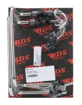 Carburetor Fuel Line - 6 AN Male Inlet - Dual 6 AN Female Outlets - Stainless - Polished - Dual Holley Carbs - Supercharger - Pair thumbnail 1