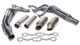 Headers - Dirt Late Model - 1.625 to 1.75 in Primary - 2.75 in Collector - Gaskets Included - Steel - Black Paint - Small Block Chevy - Kit thumbnail 1