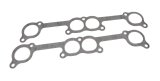 Exhaust Header / Manifold Gasket - 2.033 x 1.841 in D Port - Steel Core Graphite - 13 Degree Heads - Small Block Chevy - Pair thumbnail 1