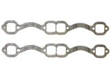 Exhaust Header / Manifold Gasket - 1.550 x 1.870 in Oval Port - Graphite - Small Block Chevy - Pair thumbnail 1