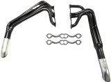 Headers - IMCA-UMP Modified - 1.625 to 1.75 in Primary - 2.75 in Collector - Gaskets Included - Steel - Black Paint - Small Block Chevy - Pair thumbnail 1