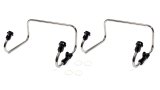 Carburetor Fuel Line - 6 AN Male Inlet - Dual 7/8-20 in Male Outlets - Stainless - Black Anodized - Holley 4150 - Pair thumbnail 1
