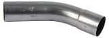 Exhaust Bend - 45 Degree - 3 in Diameter - 6 in Radius - 7 x 8.5 in Legs - Steel - Natural - Each thumbnail 1