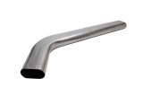 Exhaust Tailpipe - Oval - 3.5 in Diameter - 36 in Long - 60 Degree Bend - Long Radius - Steel - Universal - Each thumbnail 1