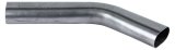 Exhaust Bend - 45 Degree - Oval - 3 in Diameter - Short Radius - Steel - Natural - Each thumbnail 1