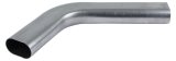 Exhaust Bend - 60 Degree - Oval - 3.5 in Diameter - Short Radius - Steel - Natural - Each thumbnail 1