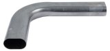 Exhaust Bend - 90 Degree - Oval - 3.5 in Diameter - Short Radius - Steel - Natural - Each thumbnail 1