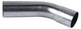 Exhaust Bend - 45 Degree - 3.5 in Diameter - 5.25 in Radius - 6.75 x 8.125 in Legs - Steel - Natural - Each thumbnail 1