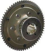 Flywheel - 65 Tooth - 2.6 lb - HTD Pulley - Aluminum - Brinn Transmission - 2-Piece Seal - Chevy V8 - Each thumbnail 1