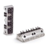 Cylinder Head - Track 1 - Assembled - 2.080 / 1.600 in Valves - 221 cc Intake - 67 cc Chamber - 1.550 in Springs - Angle Plug - Aluminum - Small Block Chevy - Pair thumbnail 1