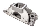 Intake Manifold - Dominator Flange - Single Plane - Rectangle Port - Aluminum - Natural - Big Block Chevy - Each thumbnail 1