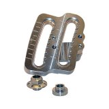 Panhard Bar Bracket - Frame Mount - Clamp-On - Double Adjustable - Aluminum - Natural - 2 in Square Tubing - Each thumbnail 1