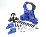Two Link Bracket - Clamp-On - 3.000 in ID - Spring Cup - Adjustable - Brackets / Hardware Included - Steel - Blue Powder Coat - Kit thumbnail 1