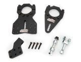 Trailing Arm Bracket - Split - Axle Mount - Clamp-On - Passenger Side - Adjustable - Hardware Included - Steel - Black Powder Coat - Universal - Each thumbnail 1