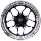 Wheel - Win Lite - 15 x 4 - 2.250 in Backspace - 5 x 4.50 in Bolt Pattern - Aluminum - Black Anodized / Machined Center - Polished Lip - Each thumbnail 1