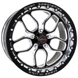 Wheel - Win Lite - 17 x 10 in - 7.625 in Backspace - 5 x 4.50 in Bolt Pattern - Beadlock - Aluminum - Black Anodized / Machined Center - Machined Lip - Each thumbnail 1