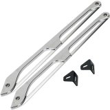 Fender Brace - Straight Razor Style - Stainless Hardware - Aluminum - Natural - GM F-Body 1967-69 - Pair thumbnail 1