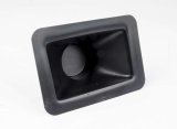 Air or Brake Duct - Headlight Mount - Driver / Passenger Side - Single 3 in Tube - 7.75 in Long x 5.5 in Wide - Plastic - Black - Each thumbnail 1