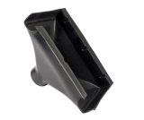 Air or Oil Cooler Duct - Body Mount - Driver / Passenger Side - Single 3 in Tube - 5.75 x 11 in Intake - Plastic - Black - Each thumbnail 1