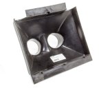 Air or Oil Cooler Duct - Dual 3 in Tube - 8-1/2 x 11 in Intake - Plastic - Black - Each thumbnail 1