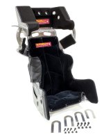 Seat and Cover - Sprint Advantage SlideJob - 15-1/2 in Wide - 10 Degree Layback - HANS Cut-Out - Black Velour Cover - Aluminum - Natural - Kit thumbnail 1