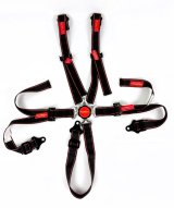 Harness - 5 Point - Camlock - SFI 16.1 - Pull Up Adjust - Bolt-In - Individual Harness - Black - Kit thumbnail 1