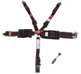 Harness - Elite - 5 Point - Camlock - SFI 16.1 - Pull Up / Ratchet Adjust - Bolt-In - Individual Harness - Black - Kit thumbnail 1