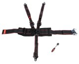 Harness - Elite - 5 Point - Latch and Link - SFI 16.1 - Pull Up / Ratchet Adjust - Bolt-In - Individual Harness - Black - Kit thumbnail 1