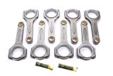 Connecting Rod - Compstar - H Beam - 6.125 in Long - Bushed - 7/16 in Cap Screws - ARP2000 Bolt - Forged - Steel - GM LS-Series - Set of 8 thumbnail 1