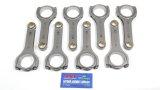 Connecting Rod - H Beam - 6.000 in Long - Bushed - 7/16 in Cap Screws - ARPL19 Bolt - Forged - Steel - Small Block Chevy - Set of 8 thumbnail 1